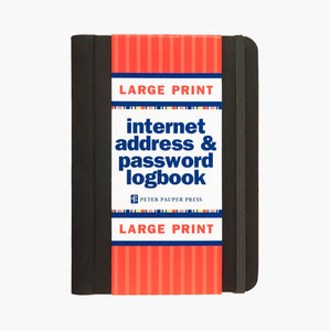 Journal - Password Logbook Black LARGE Print