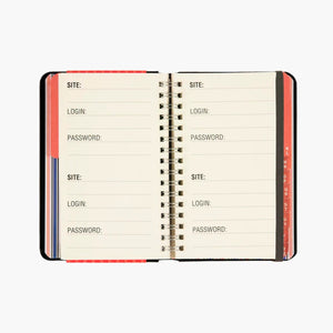 Journal - Password Logbook Black LARGE Print