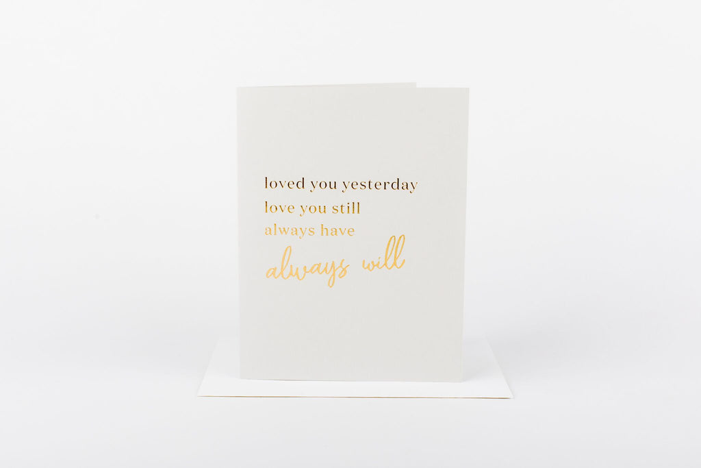 W&C Cards - Loved You Yesterday