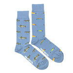 Load image into Gallery viewer, Men&#39;s Midcalf Socks - Fish Lure
