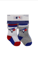 Load image into Gallery viewer, Blue Jays Socks - Baby Crew 0-12mth s/4
