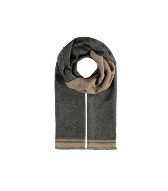 V. Fraas Cashmink Scarf - Contrast Border Camel