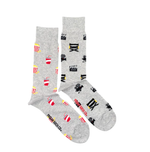 Load image into Gallery viewer, Men&#39;s Midcalf Socks - Movies Popcorn

