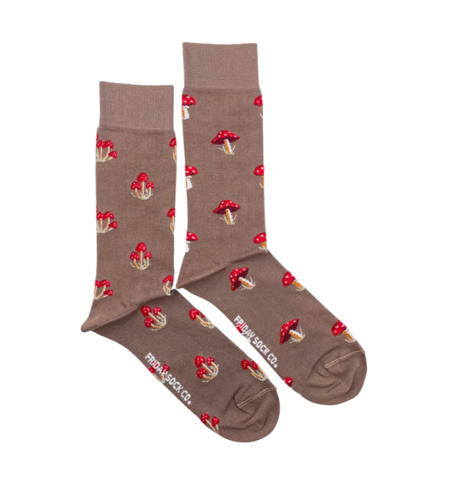 Men's Midcalf Socks - Mushrooms