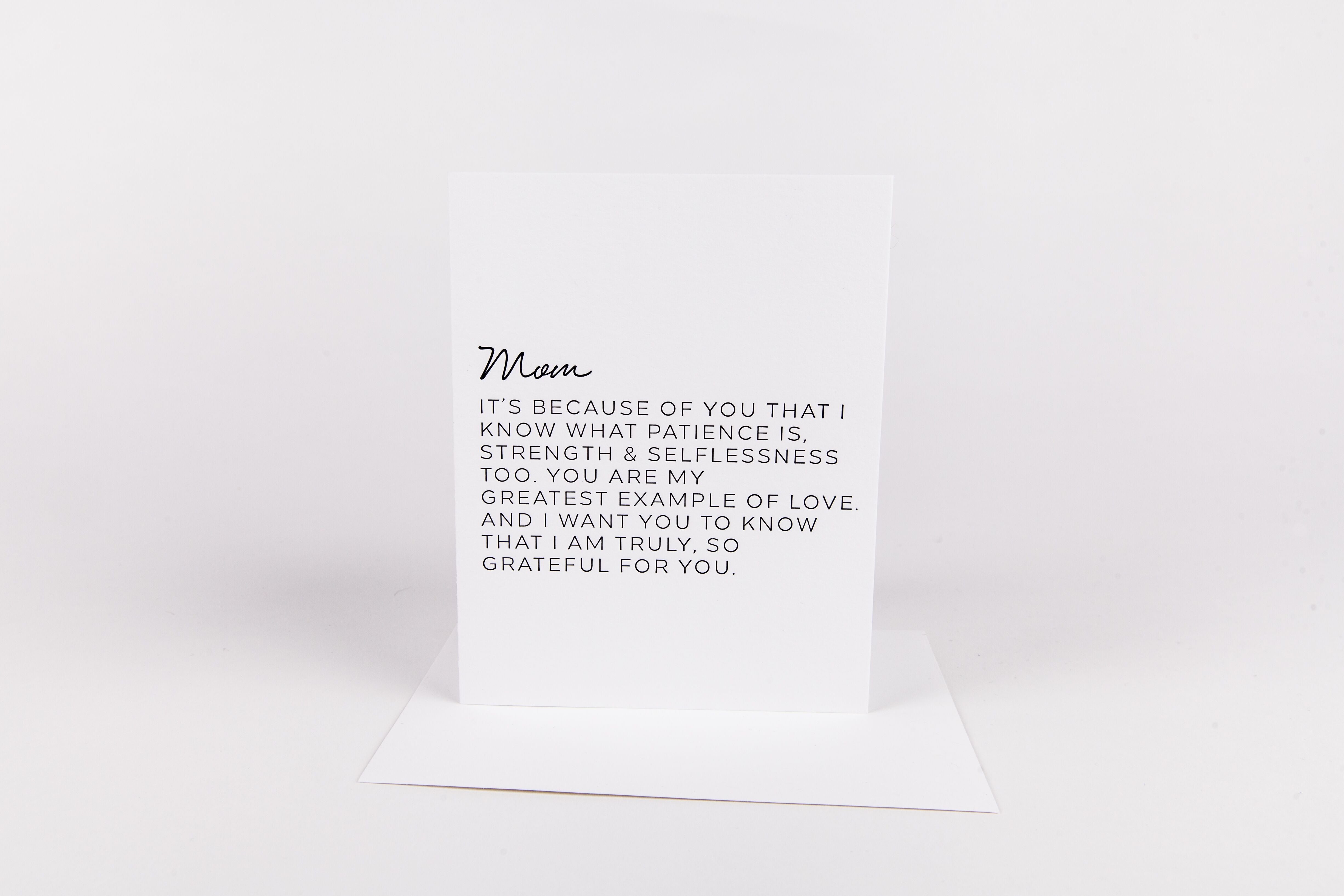 W&C Cards - Mom it's because of you