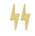 Load image into Gallery viewer, Earrings - Gold Electric Bolt Studs

