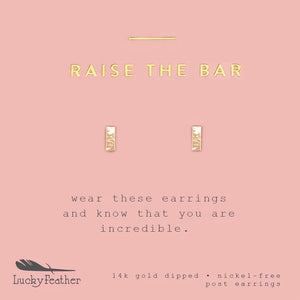 Earrings - Gold Bar Studs