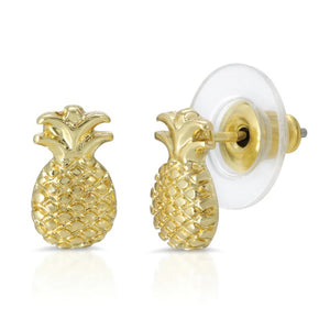 Earrings - Gold Pineapple Studs