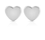 Load image into Gallery viewer, Earrings - Silver Heart Studs
