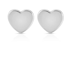 Earrings - Silver Heart Studs