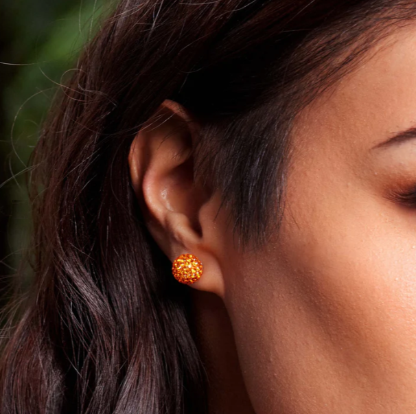 H&B Sparkle Ball™ Stud Earrings - Orange LE