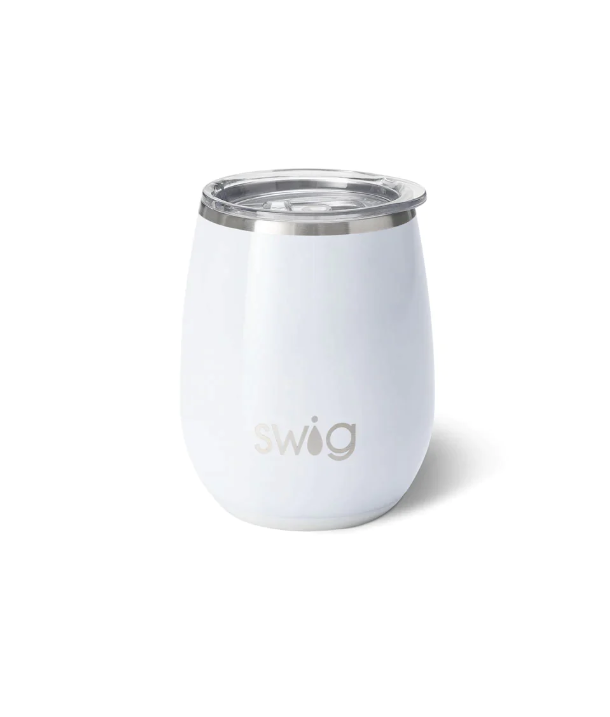 Swig - 14oz Wine Tumbler Shimmer White