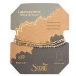 Load image into Gallery viewer, Scout Bracelet - Delicate Labradorite | Gold
