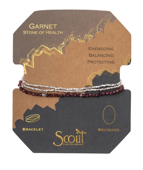 Scout Bracelet - Delicate Garnet | Silver
