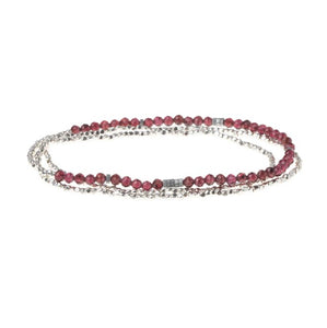 Scout Bracelet - Delicate Garnet | Silver