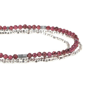 Scout Bracelet - Delicate Garnet | Silver