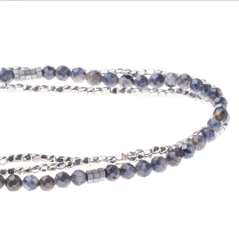 Scout Bracelet - Delicate Iolite Sunstone | Silver