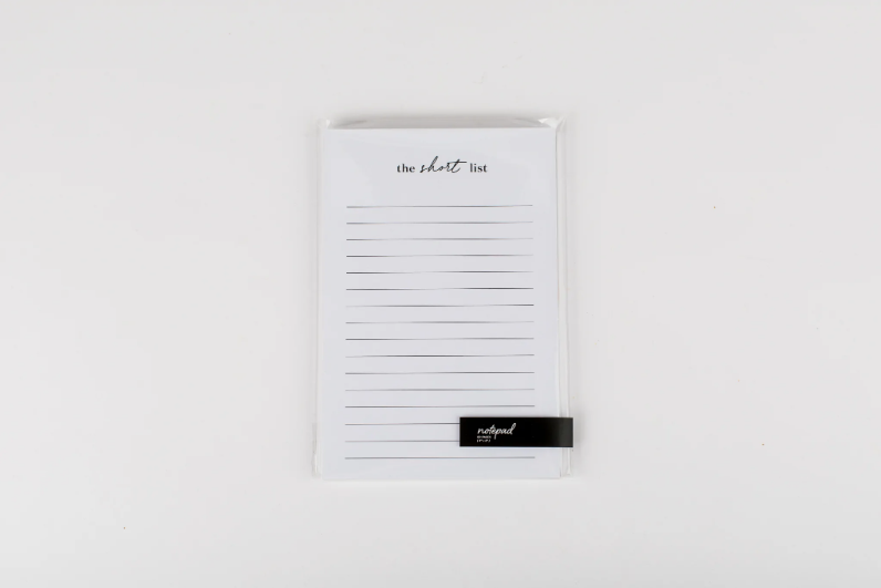 W&C Notepad - The Short List