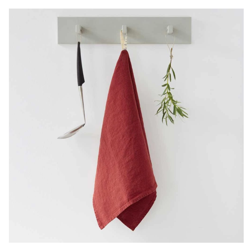 Tea Towel - Red Pear Washed Linen