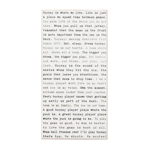 Typewriter Sign - Hockey