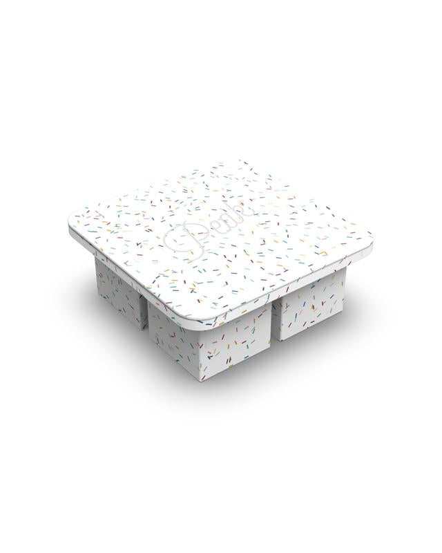 W&P Design Ice Tray - Square Cube White Speckled