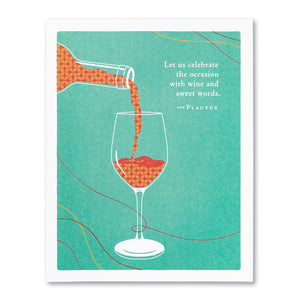 Birthday Card - Wine & Sweet Words