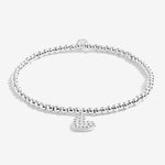 Load image into Gallery viewer, A Littles &amp; Co. Bracelet - Happy Birthday Pavé Heart | Silver
