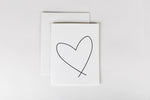 Load image into Gallery viewer, W&amp;C Cards - Lewiston Heart (Blk Letterpress)
