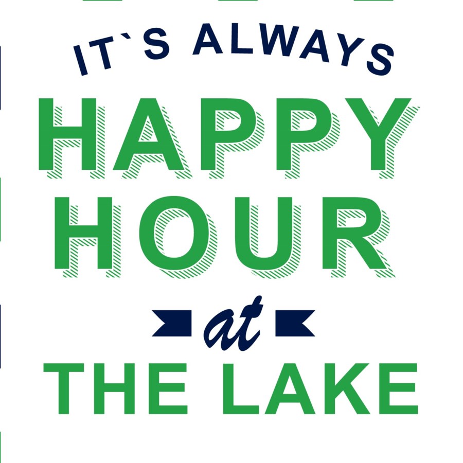 Cocktail Napkin - Happy Hour Lake