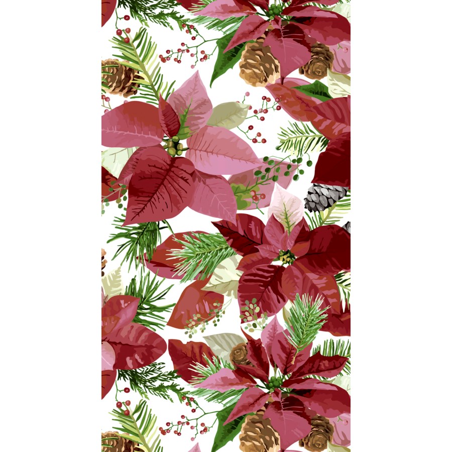 Holiday Guest Towels - Shiny Poinsettia