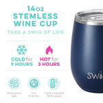 Load image into Gallery viewer, Swig - 14oz Wine Tumbler Matte Navy
