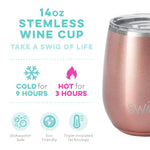 Load image into Gallery viewer, Swig - 14oz Wine Tumbler Rose Gold

